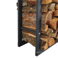 Support de stockage de bois de chauffage en métal extérieur amovible